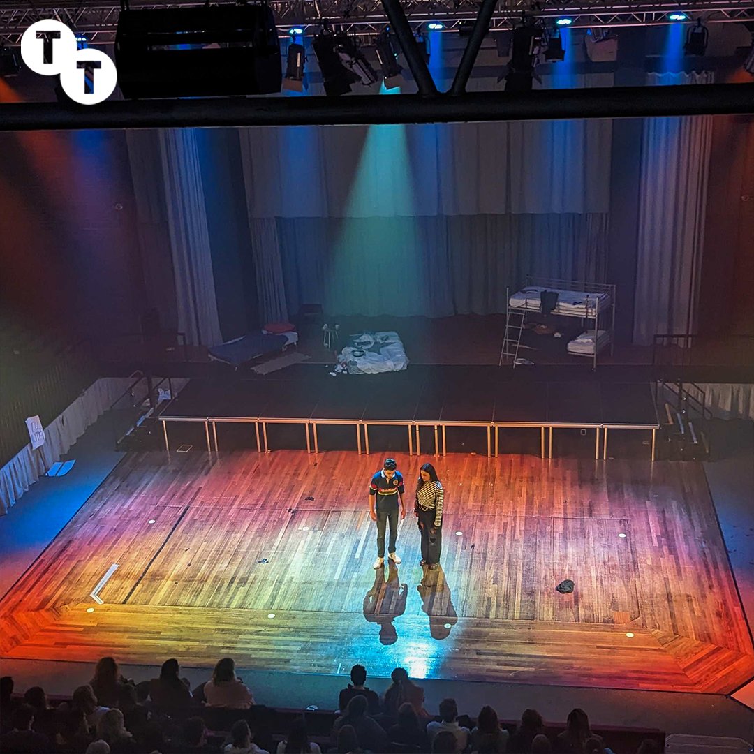 UoYTechSoc's tweet photo. A few photos from one of the recent events we helped with ShakeSoc's Julius Cesar - all the different lighting states were a lot of fun💛An amazing (and bloody) show to be involved with🎭 https://t.co/NWZ7vIn07f