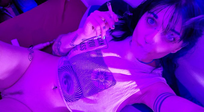 the biggest perk to online sex work is getting to smoke a doobie in bed whenever I fuckin' feel like