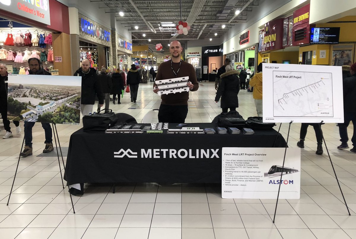 Finch West LRT on Twitter "We're at the Albion Mall today! Stop by and