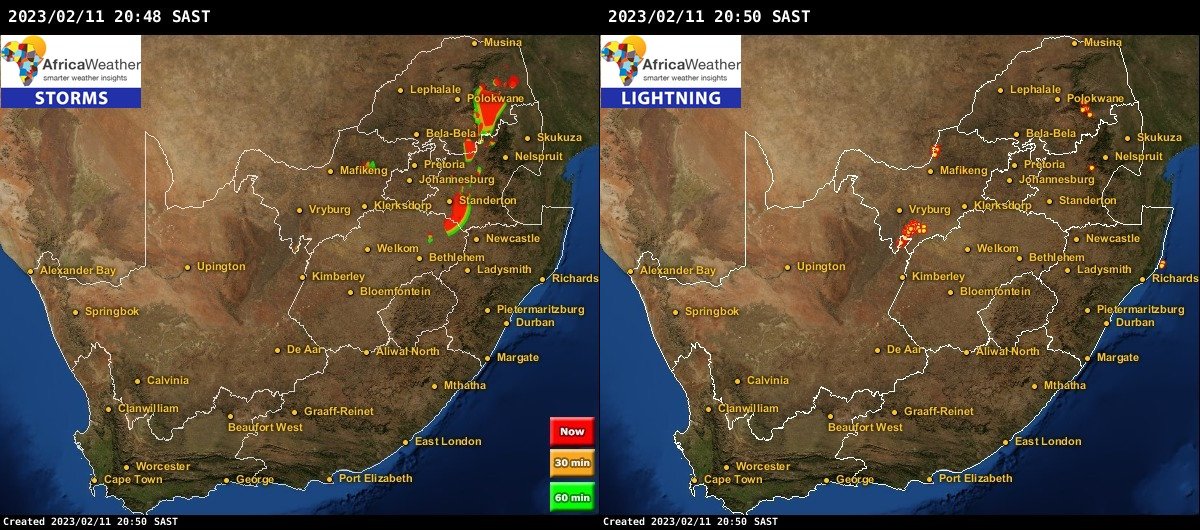 Your Weather🌩️by AfriWX on Twitter "⚡️ Storm / Lightning Movements in