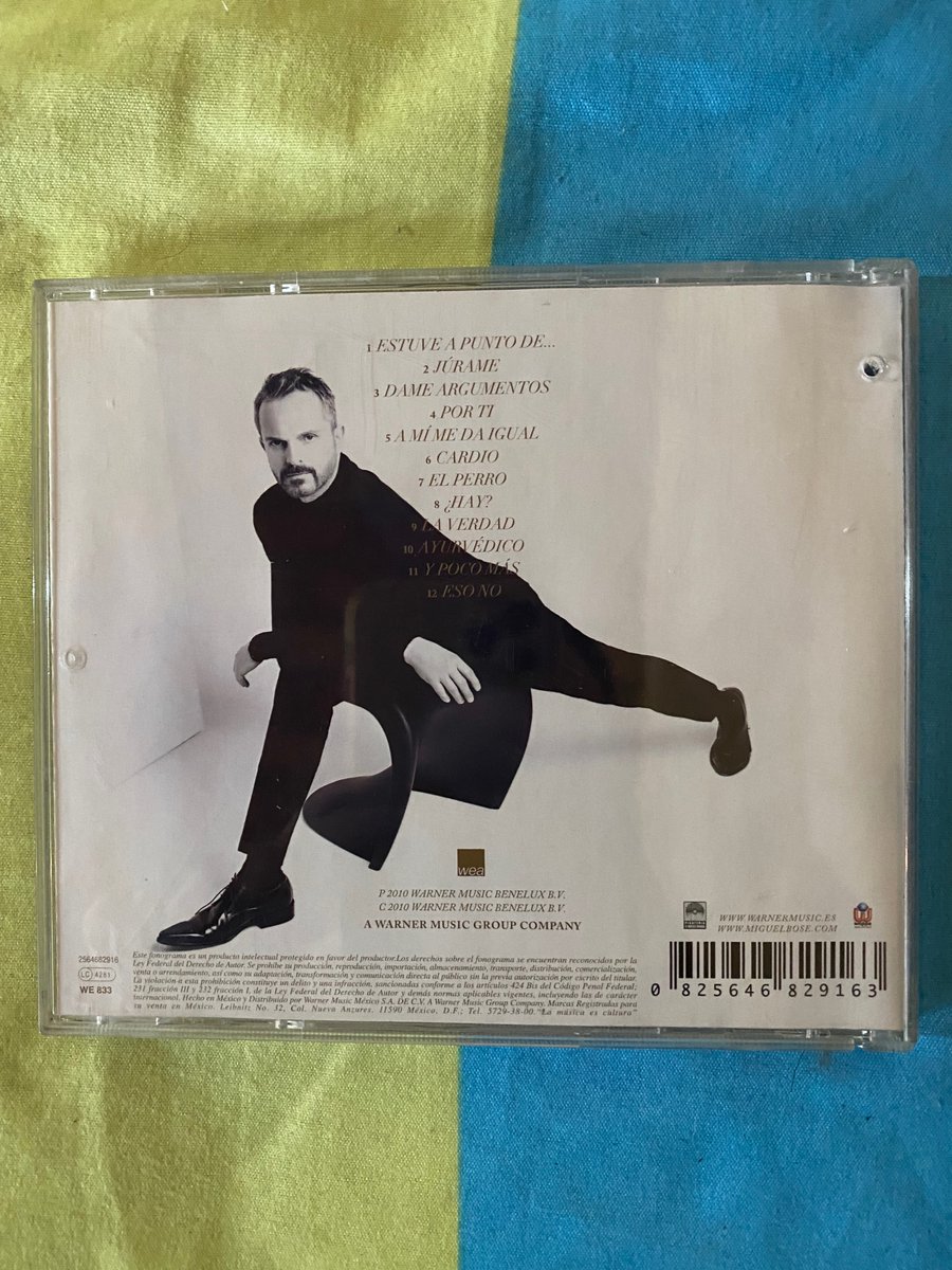 RevistasCDsYMas's tweet photo. #MiguelBosé CD #Cardio
🇲🇽 CÓMPRALO AQUÍ 👉
https://t.co/wPP0H1OwYa
🌎 O AQUÍ 👉
https://t.co/jZUJbzOJUS
#EstuveAPuntoDe #Júrame #DameArgumentos #PorTi #AMíMeDaIgual #Cardio #ElPerro #Hay #LaVerdad #Ayurvédico #YPocoMás #EsoNo #Bosé https://t.co/X7y88StFrg
