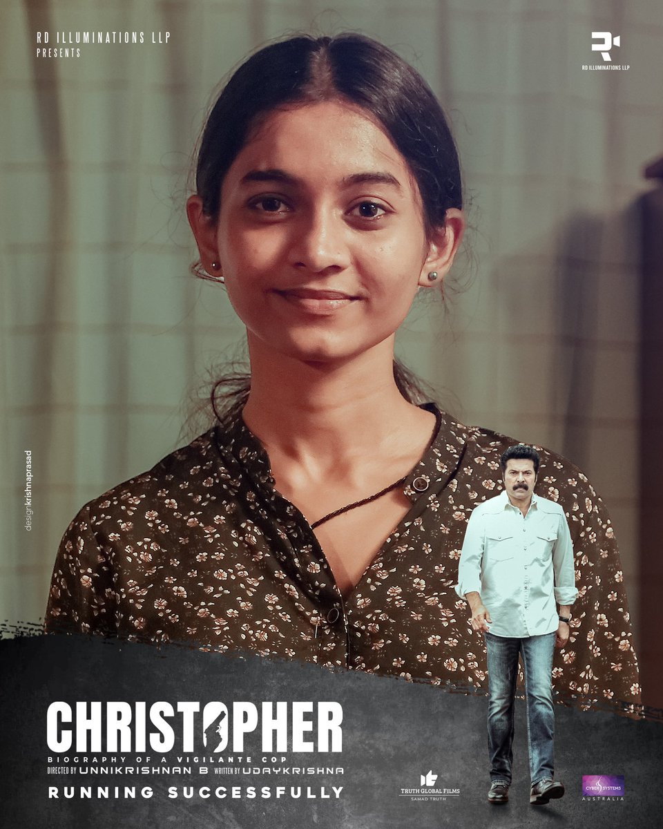 Annie

@FilmChristopher 
#Christopher In theatres near you!

Directed by @unnikrishnanb, written by #Udaykrishna and produced by @IlluminationsRd

#Mammootty #Unnikrishnanb
#UDAYAKRISHNA #Dilluminationslip
#ChristopherMovie @mammukka @unnikrishnanb @Truthglobalofcl