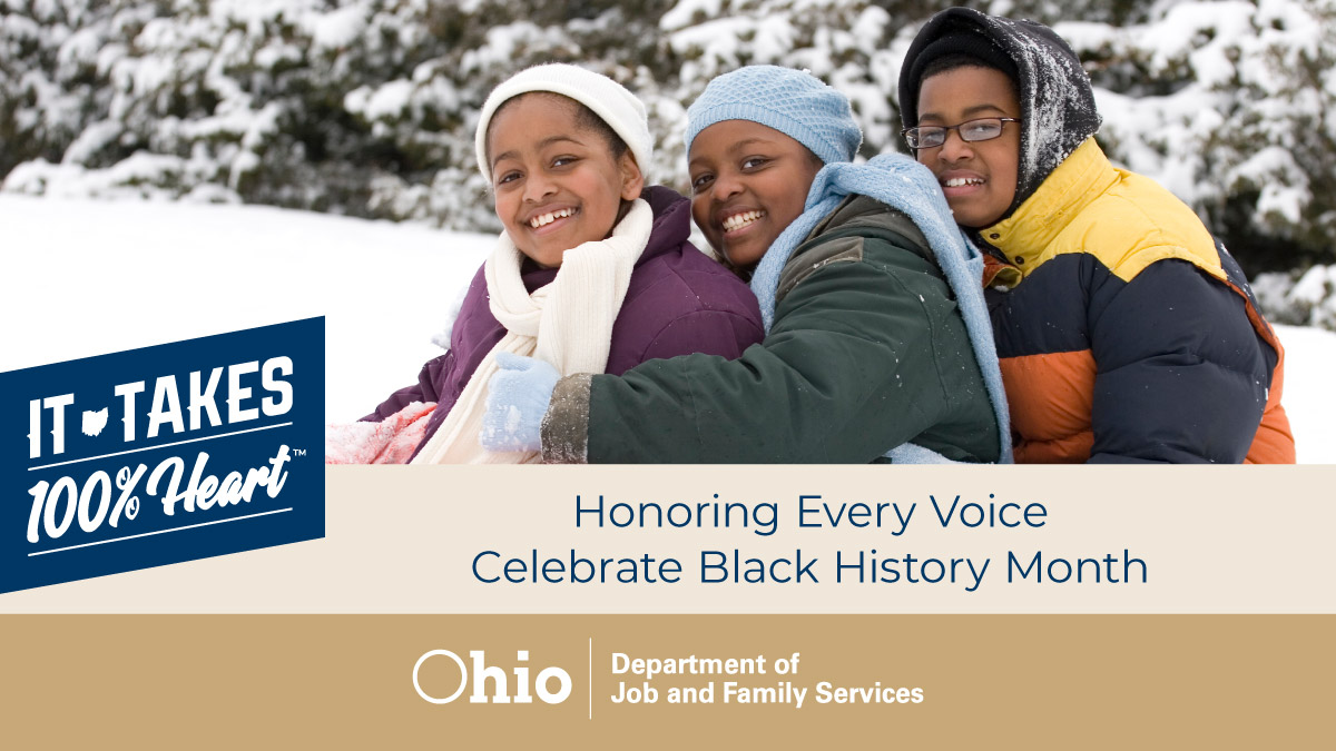 ItTakesHeartOH's tweet photo. As we honor #BlackHistoryMonth, we recognize the needs of African American children in fostercare. With your willingness to step into a caregiving role, we hope to create a better future for Black children in foster care. #FosterInOhio #ResourceFamily #OhioResourceFamily https://t.co/OUgaL2AP4x