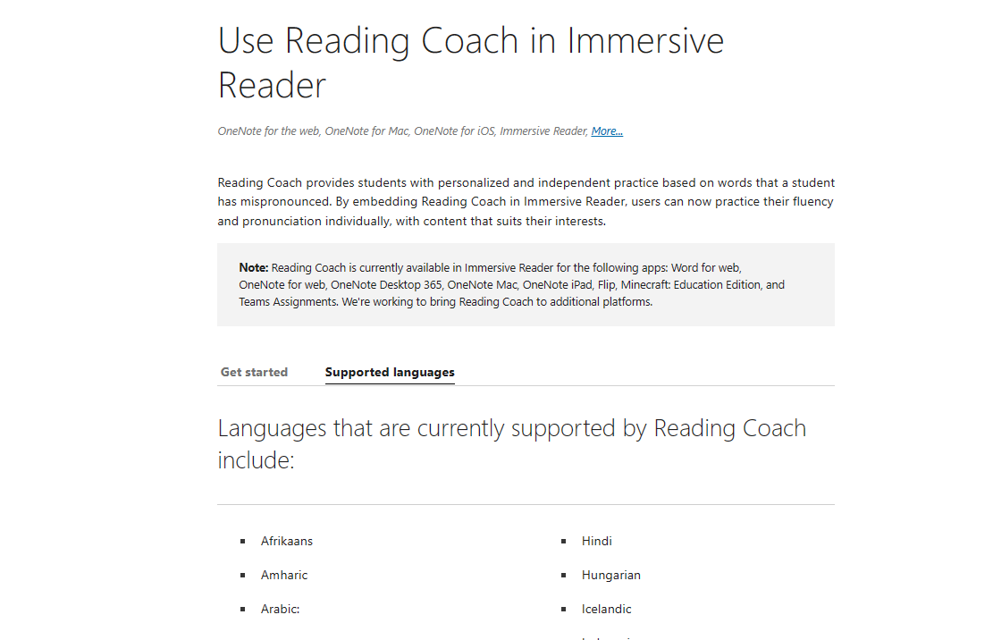 Reading Coach is now Available in Immersive Reader for many M365 apps! Rolled out in Word for web, OneNote, Teams Assignments, &amp; more coming soon 📖 Works with school or consumer (home) accounts and in 116 languages!

support.microsoft.com/en-us/topic/us…

#edchat #cpchat #dyslexia #MIEExpert