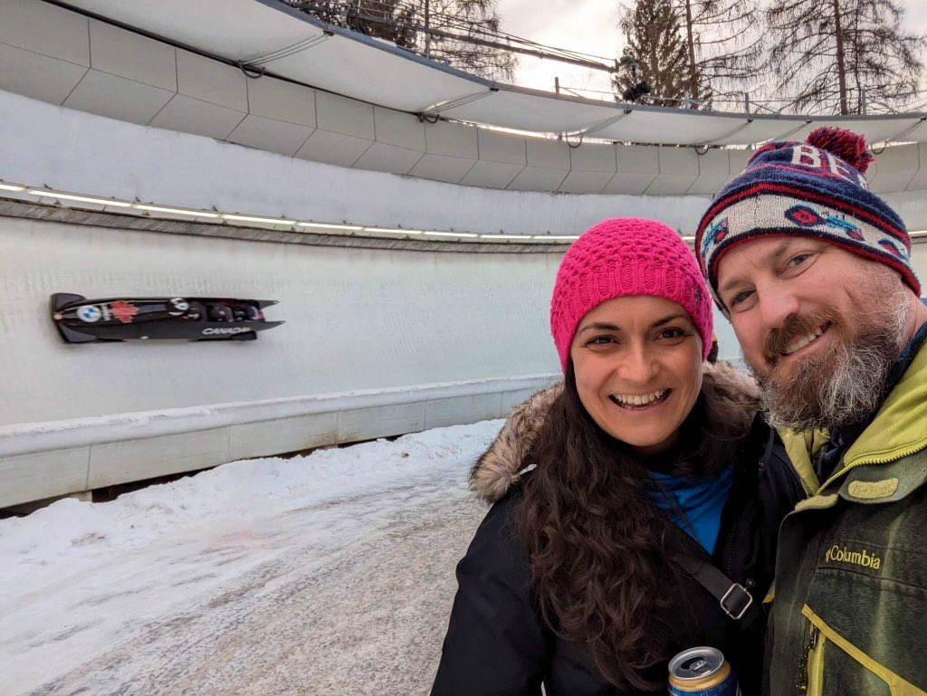 Finishing the week with the <a href="/IBSFsliding/">IBSF</a> 4-man bobsleigh World Cup in Innsbruck, Austria, cheering on <a href="/BobCANSkel/">BobsleighCANSkeleton</a> <a href="/TeamCanada/">Team Canada</a> GoCanadaGo!