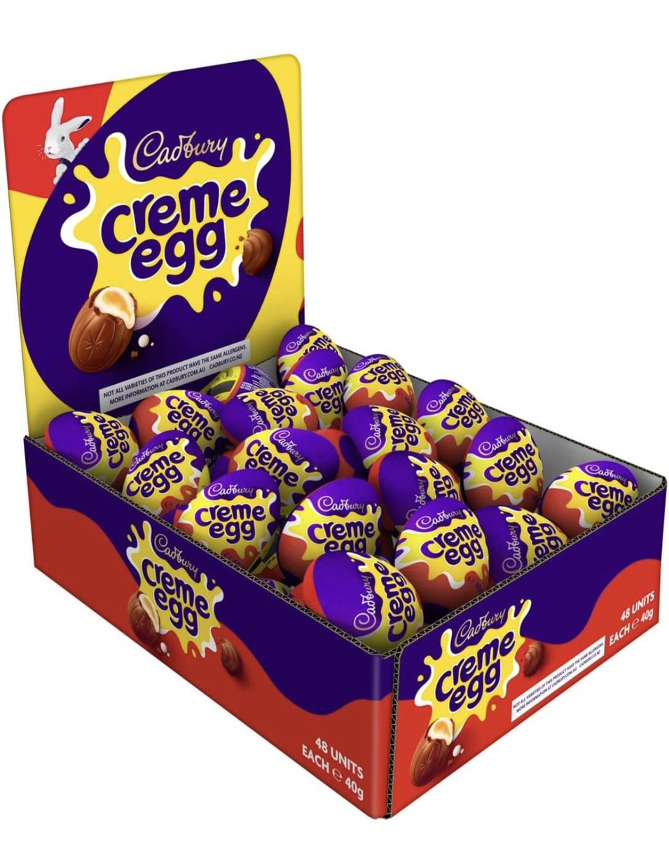 Get this box of 48 Creme Eggs for ONLY £19.20‼️

Retweet if you love a Creme Egg 

Get them here ➡️ amzn.to/3HOQonR

# ad