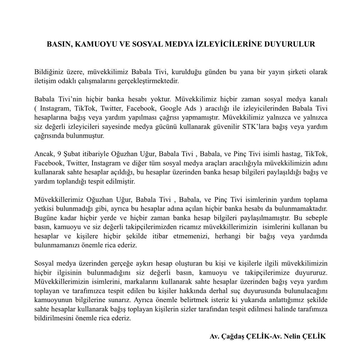 Basın Açıklaması.