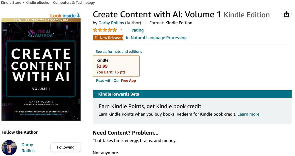 So it begins...

Everyone who purchases on Amazon and screenshots here in this thread gets free access to my complimentary 2-hour AutoScripting course from <a href="/TheAIAuthor/">Gen AI University</a> which goes into even more detail on how to use <a href="/heyjasperai/">Jasper</a> to create better content faster…

Link to Amazon👇🏼