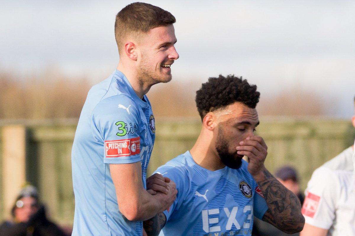 worksoptownfc's tweet photo. 😮‍💨 A ninth and seventh goal of the season for @jackbroadhead51 and @joshwilde3, respectively!

😅 They’re defenders, by the way!

#UTT 🐯 https://t.co/aJjkKCrdc0