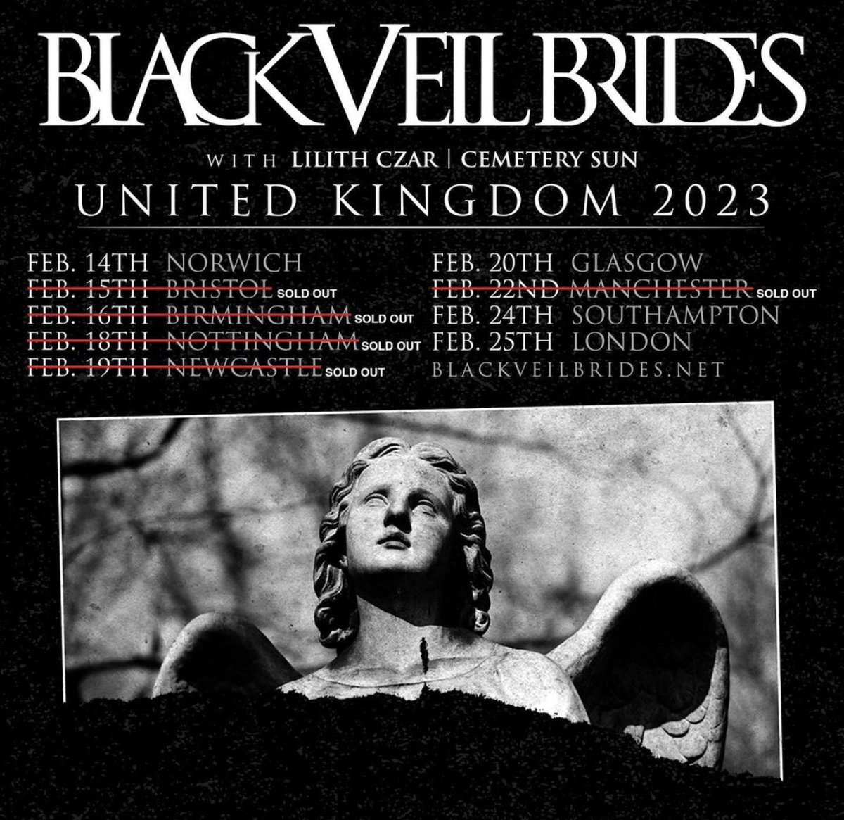 LilithCzarNews's tweet photo. Lilith Czar goes on tour with Black Veil Brides and Cemetry Sun in the UK in 3 days! (February 14!) π€πβ¨
π·οΈ: #LilithCzar #BlackVeilBrides #CemeterySun https://t.co/2Lw3pzFRC2