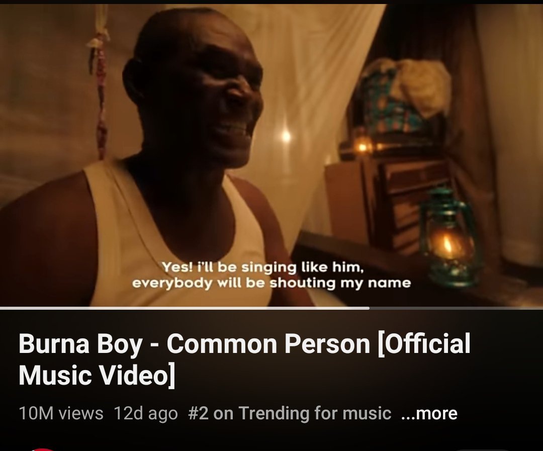 BurnaBoyStats's tweet photo. .@burnaboy's "Common Person" video has surpassed 10 million views on YouTube. https://t.co/8W3hx9LPUV