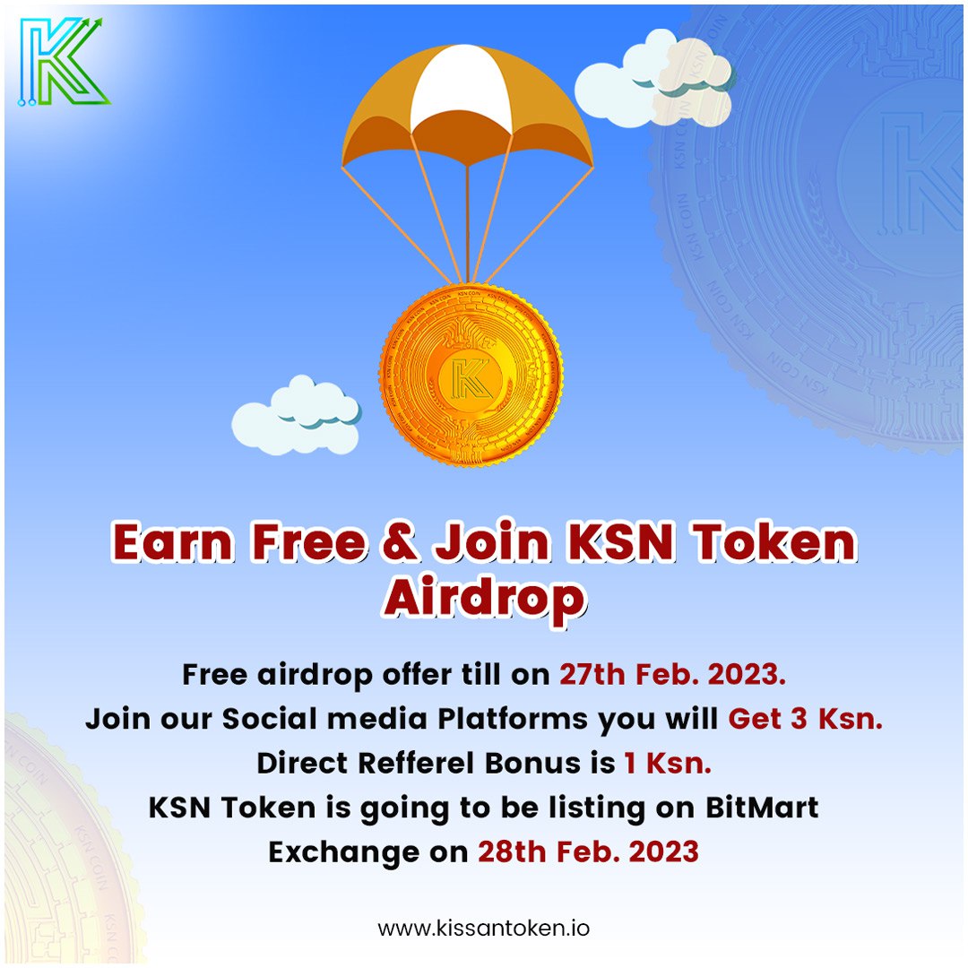 ForexDetectors's tweet photo. 🔰 KSN Token Airdrop
🎫 Distribution Date: 27th February, 2023
🎁 Instant Profit 3 KSN
🎁 1 KSN 0.33$
📢 Airdrop Rules
🔹 Follow twitter
🔹 Join Telegram
🔹 Submit your BEP-20 Wallet Address
🔹 Done
💥 Airdrop bot: https://t.co/2TCY2ozauj https://t.co/9N8MmZoCLN