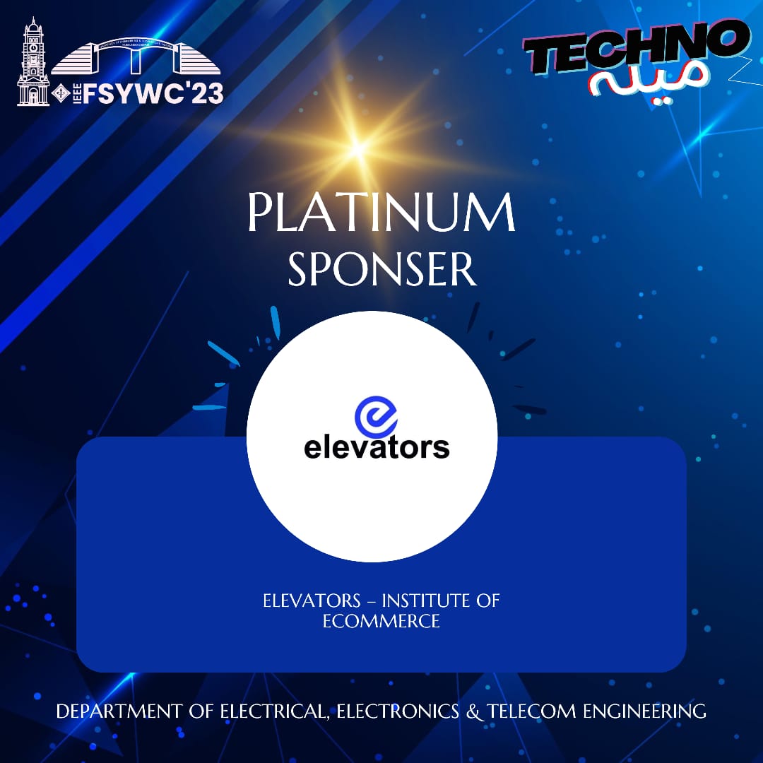 SeeeUet's tweet photo. We are thrilled to announce our esteemed platinum sponsor Elevators for IEEE Faisalabad subs-ection congress 
Check out their at website
https://t.co/HK1R7re6n6 https://t.co/muti7RLUUb