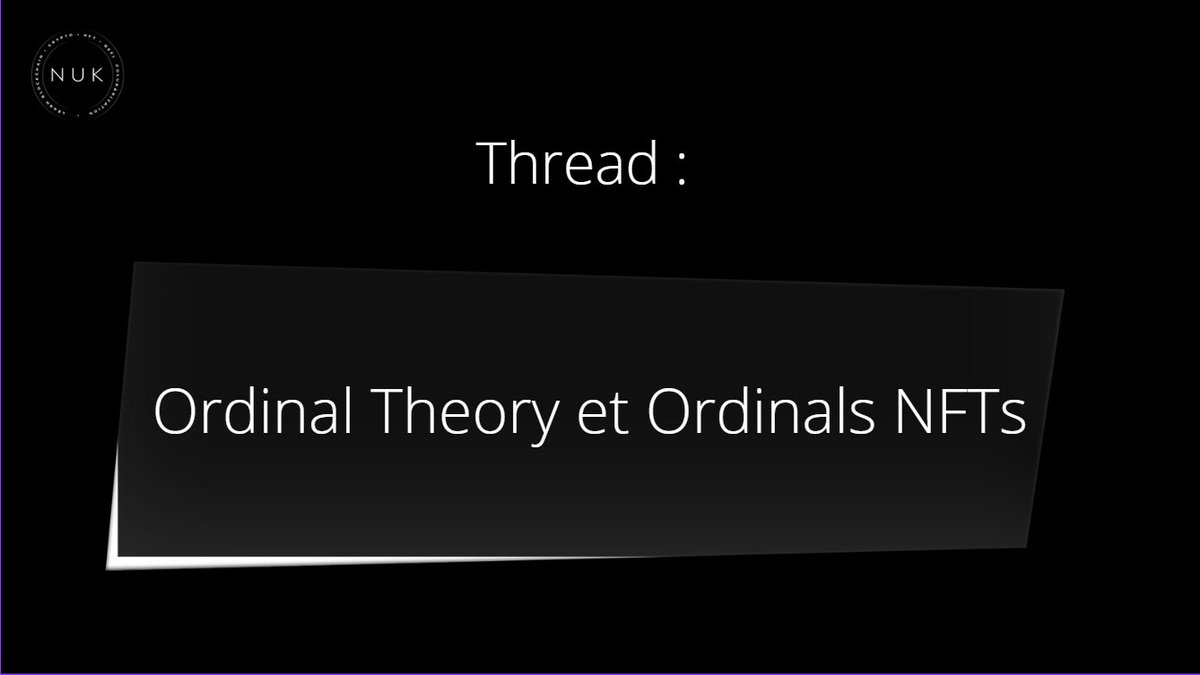 NowUKnowCrypto's tweet photo. Thread #14

La théorie ordinale et les "NFTs" sur Bitcoin. https://t.co/GS69JSDAX1