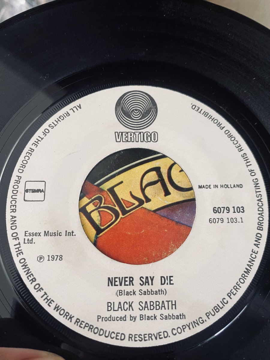 Sabbath single
Never Say Die / She’s Gone
Holland press
🤘🏻🤘🏻🤘🏻🤘🏻🤘🏻🤘🏻
<a href="/sabbathbloodypc/">Sabbath Bloody Podcast</a> <a href="/___SABBATH_/">_Osbourne</a> <a href="/TheTapesArchive/">The Tapes Archive</a> <a href="/punt_rd/">Punt Road</a> <a href="/docvader2/">docSabbath</a> <a href="/DiaryOzzy/">Diary Of The Madmen - The Ultimate Ozzy Podcast</a> <a href="/OnlineOzzy/">✝️</a> <a href="/AV4APod/">...And Vol. 4 All</a> <a href="/Vol4Recording/">Vol.4 Recordings</a> <a href="/DavidKlement2/">David Klement (a.k.a. Dave Metal)</a> <a href="/Metalmike3/">Metalmike</a> <a href="/perroju666/">Perrö.</a>