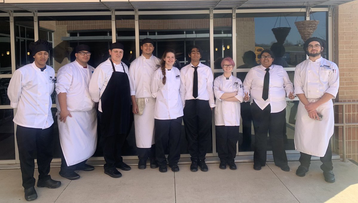 So incredibly proud of these culinary students who competed today @SkillsUSATX district competition in #culinary #bakingandpastry and #restaurantservice they did amazing! Results next Saturday