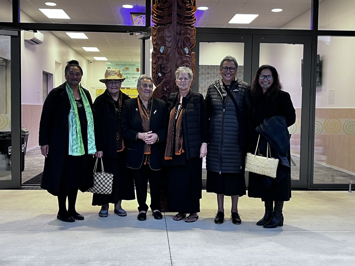 Maniapoto_FM's tweet photo. #MFMImages from yesterdays dawn opening ceremony of Te Whare Takarangi o Te Kūiti, The Gallagher Recreation Centre at Te Kūiti High School @WaitomoDC #GallagherGroup #NgātiRōrā https://t.co/WxkiWLdM4X
