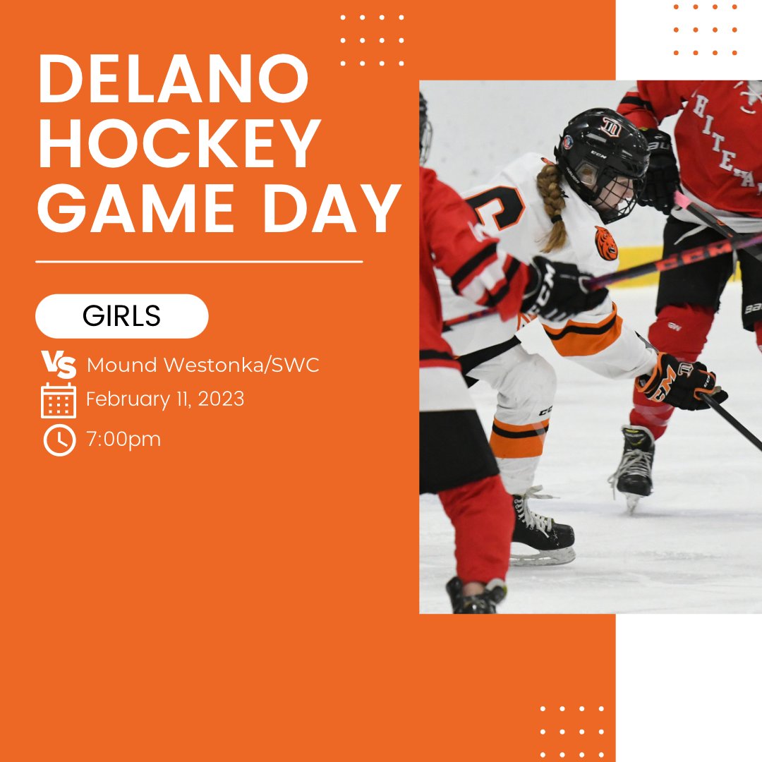 IT'S SECTIONS TIME!

Come support the girls as they take on Mound Westonka/SWC today at 7pm at Thaler Ice Arena.

#minnesota #minnesotalocal #mnlocal #minnesotahockey #stateofhockey #highschoolhockey #delanomn #delanohockey #girlshockey