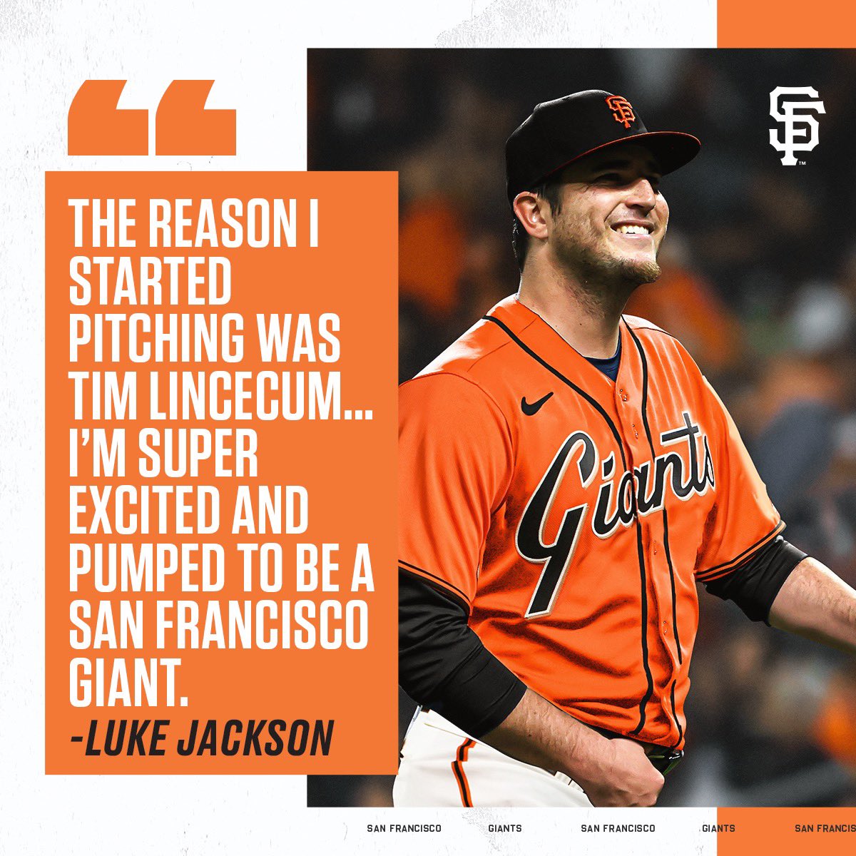 SFGiants on X: .@YaBoy77 is fired up to make his debut in the orange and  black 👊  / X