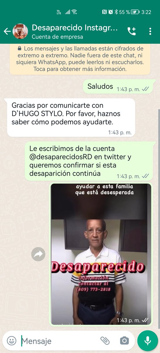 DesaparecidosR's tweet photo. Hemos confirmado esta desaparición con el hijo del Señor Hugo.
Agradecemos la ayuda con un rt
@pesqueiradiego
@gabrielmercedez
@DefensorRD
@Miralba
@liselman
@sergiocarlo
@KarinaLarrauri
@nuriapiera
@Telenoticiasrd
@Iamdra
@BreakingRd
@EuricSanti
@JulissaCes
@IsaPavel https://t.co/uVgMYQB2pl