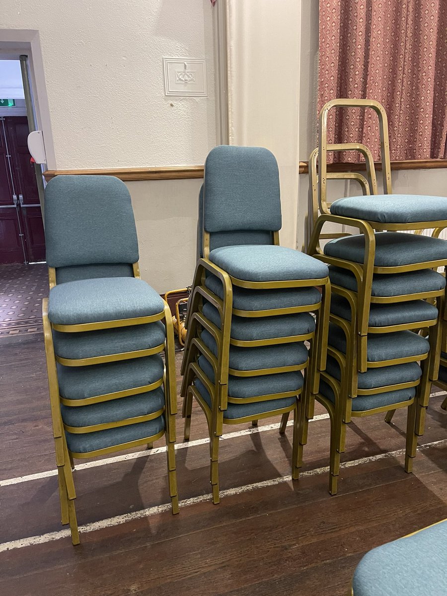 Fantastic production line happening at volunteer day, thanks to everyone who gave up their time to come and help refurbish the chairs, they look brilliant 😍😍