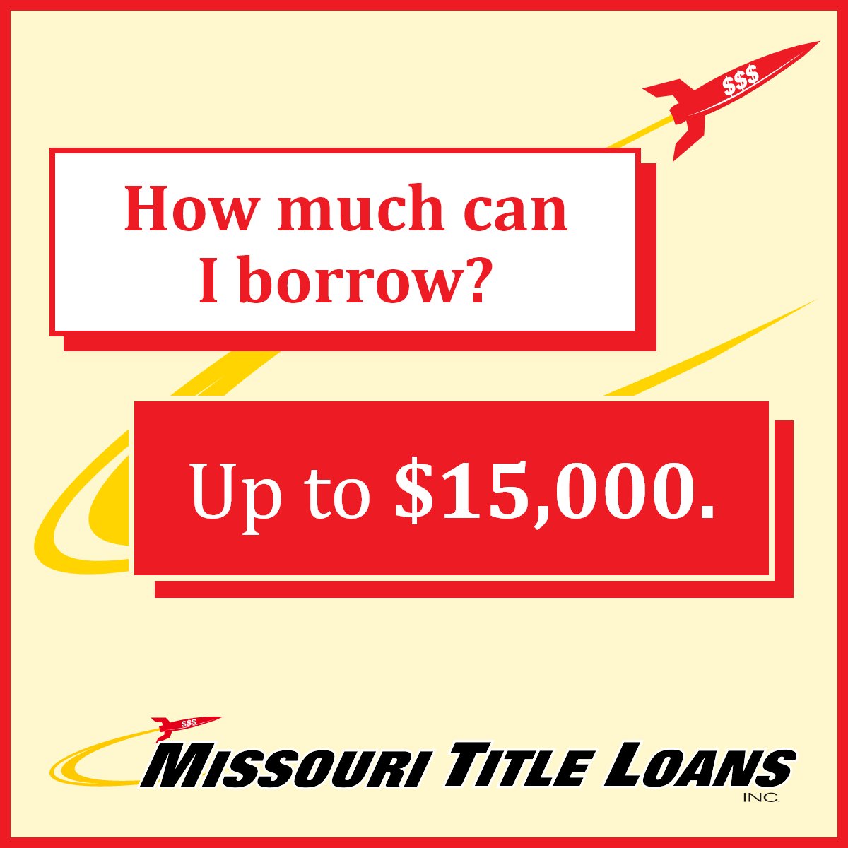 💰 That's right! You could get up to $15,000 cash with a fast loan from us. Log on to our website to get the fast cash you need today: missourititleloansinc.com 

#fastcash #cashloans #fastloans #missouriloansonline