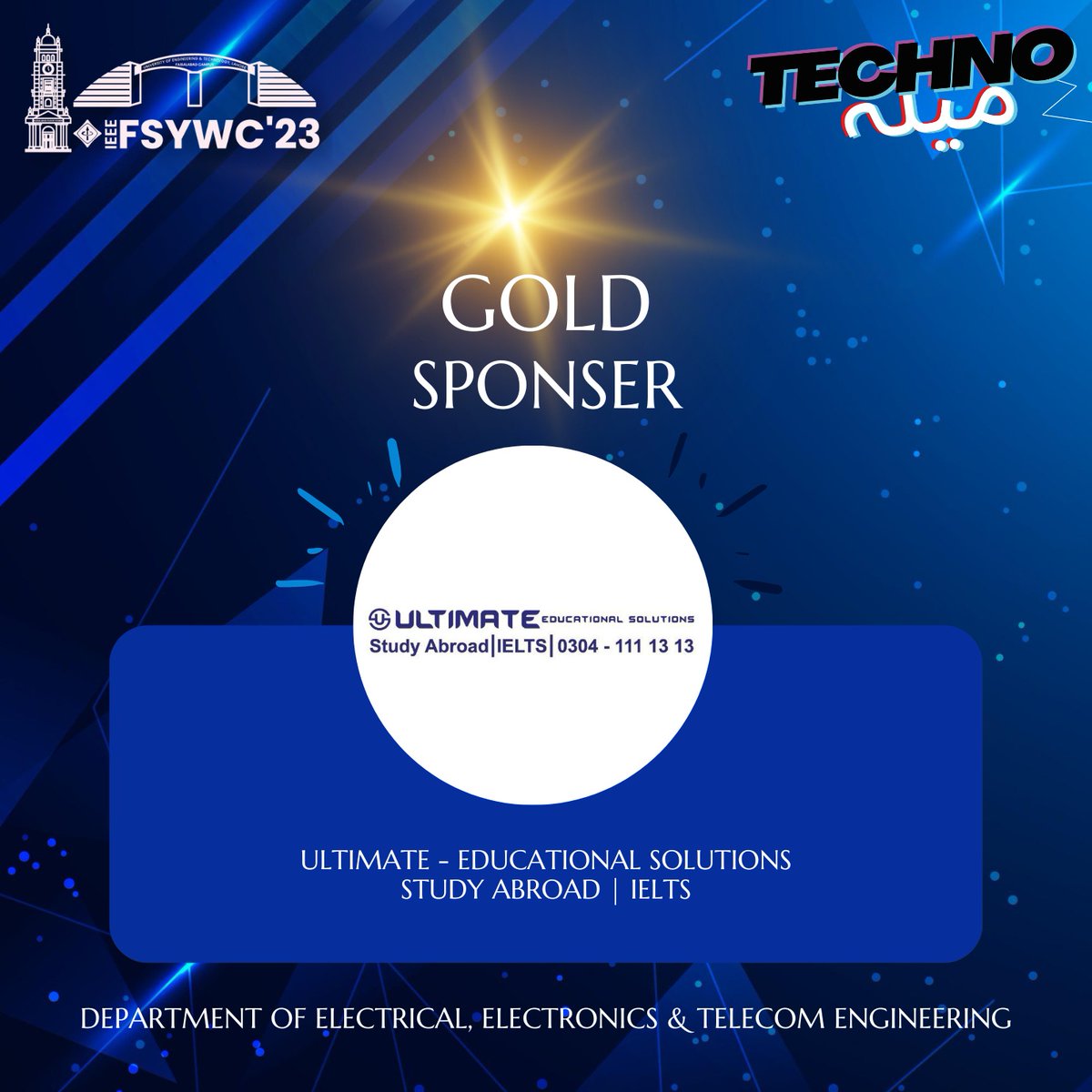 SeeeUet's tweet photo. We are thrilled to announce our esteemed Gold sponsor Ultimate Solutions for IEEE Faisalabad subs-section congress 
Check out their website at
https://t.co/RCNbrucfo9 https://t.co/6PO876gRJb