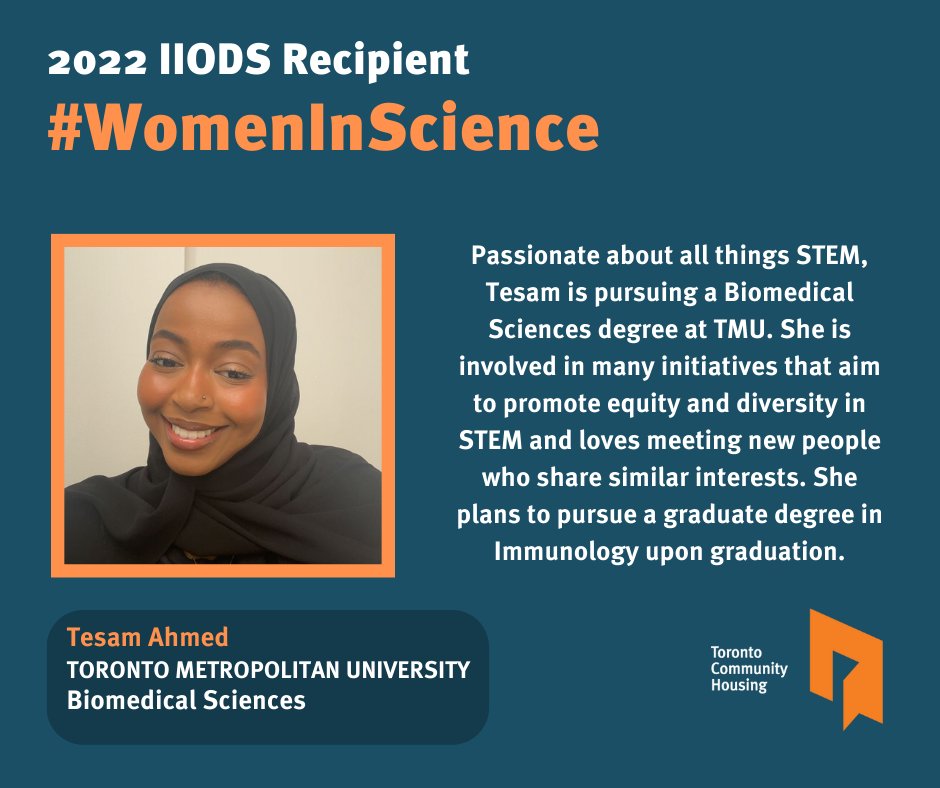 TOHousing's tweet photo. Today is The International Day of Women and Girls in Science! ๐ฉโ๐ฌ๐๐งฌ๐ป๐
๐ Meet Tesam Ahmed and Tasnuva Sayed, two brilliant young women and #IIODS recipients, who are attending TMU for programs in STEM. We celebrate them today and everyday as #WomenInScience!
@WomenScienceDay https://t.co/S3ggfkf8JT