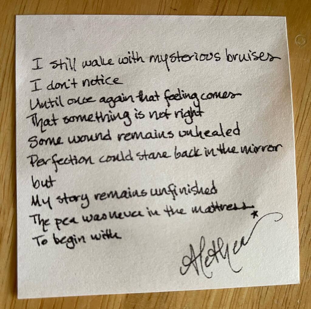 AletheaKontis's tweet photo. The Princess and the Pea 🌟
.

#justbe #saturdaysongwriters #saturdaysongwrite #patchworkpoetry #gibberish #perfectimperfection
#princessalethea #aletheakontis #poetry #quotes #inspirational #princessprose #poetryofig #photooftheday #girlswhowrite #cr… https://t.co/b5WOBA9UGs https://t.co/II00Ykn0lf