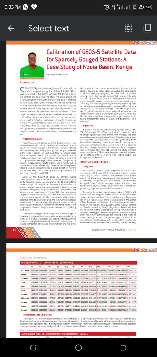 stevemureithi3's tweet photo. I'm grateful to Engineering in Kenya magazine by @TheIEK and other partners for publishing my paper.

Check the February 2023 edition page 47 to 50 for the full paper. https://t.co/IXHJ5RSVrx