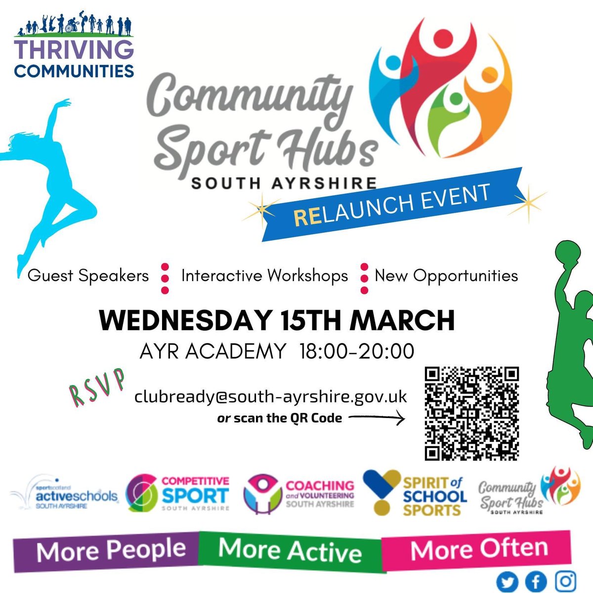 ActiveSA_SAC's tweet photo. Sport Hub Saturday 🤩

Calling all sports clubs, sporting organisations and sport businesses from across South Ayrshire 📢
  
Join us to discover new opportunities and work in partnership to set the direction of our Hubs 🤝 

#CommunitySportHubs #ClubReady #ThrivingCommunities https://t.co/QMJJzEAwbk