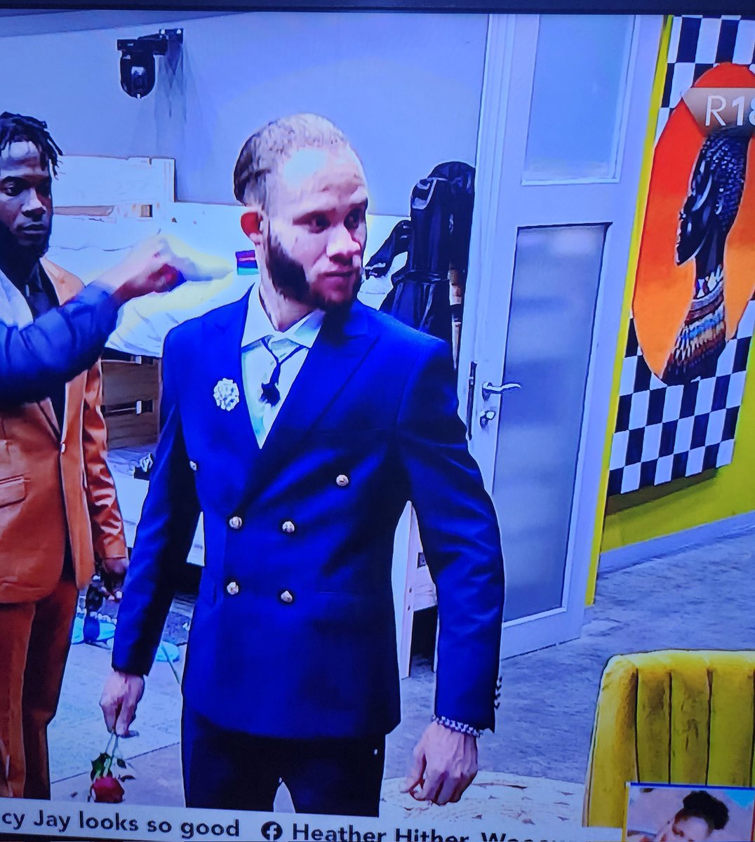 JPAdjadeh's tweet photo. Ebubu looking dapper  #BBTitans https://t.co/HKmr2IbjEN