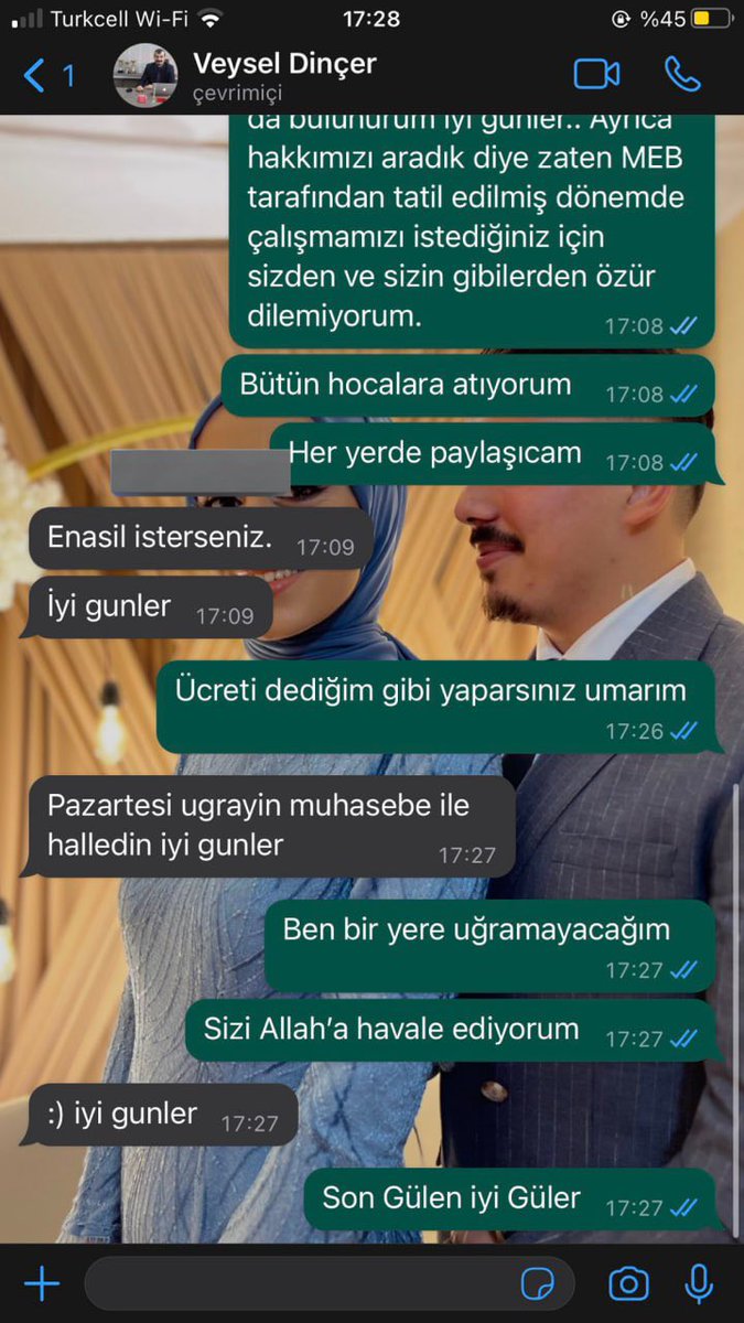 MEB'in "20 Şubat’a kadar mesai yok" kararına rağmen öğretmenleri mesaiye çağıran Beylikdüzü Teknoloji Lisesi Müdürü Veysel Dinçer, "enkaz altında akrabalarım var" diyerek karara itiraz eden bir öğretmeni İŞTEN ATTI; 
#deprem
