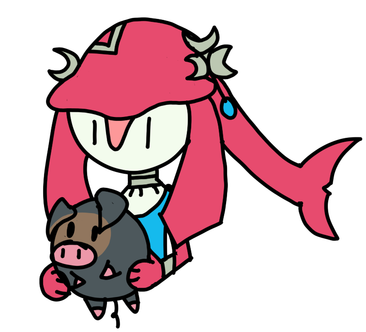 VahMipha's tweet photo. *Mipha, la más feliz de Auris con su Lonk el Lechonk.* https://t.co/HabdKglpE8