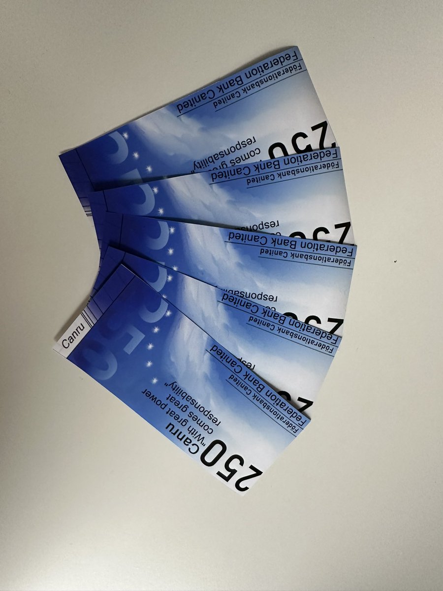 Canited_DFR's tweet photo. Our very first batch of #Canru arrived today! They will be introduced soon into our economy. Many more banknotes will follow.
#Canited #micronations #money https://t.co/YGzg52z1tY
