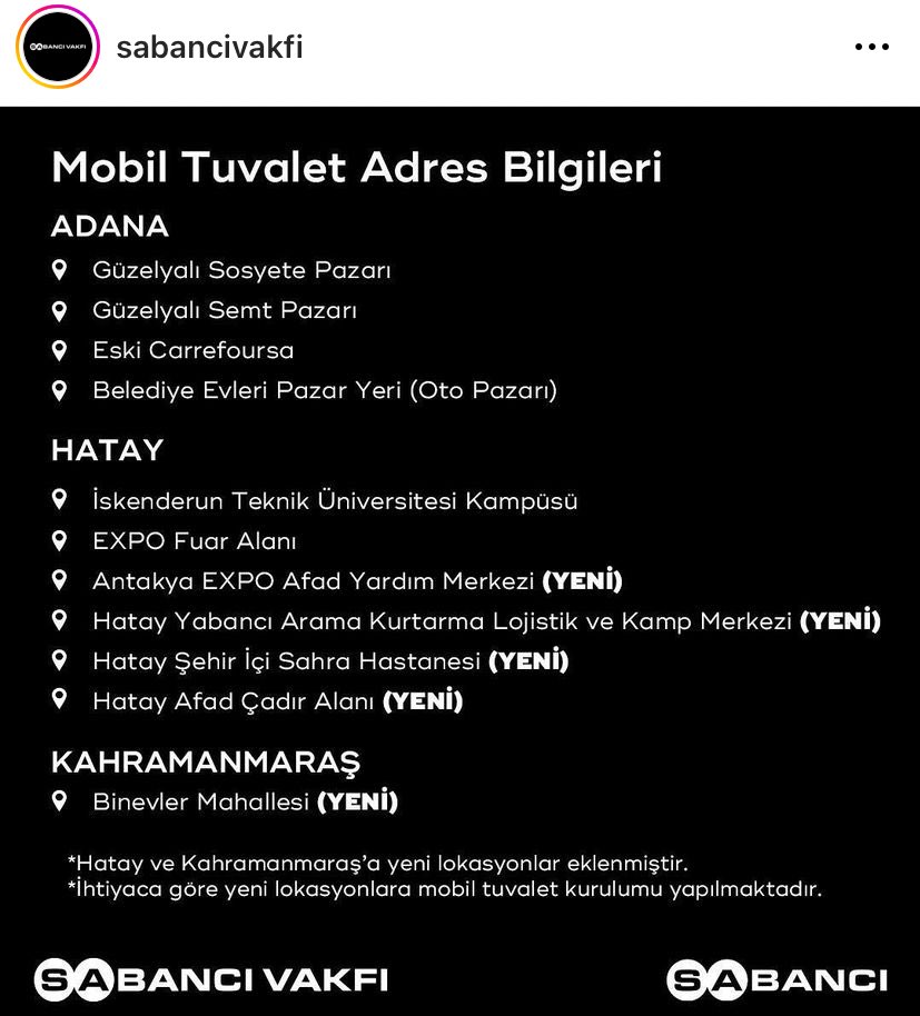 Mobil tuvalet konusunda sıkıntı çekenler için yeni alanlar kurulmuş. Yayalım lütfen