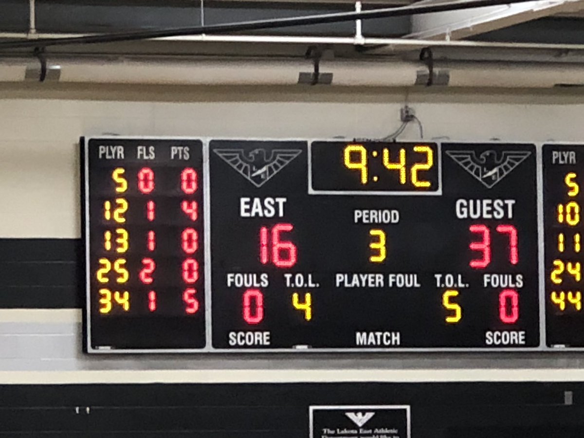 TurpinHS's tweet photo. Tough first half for the Spartans. Get some stops and hit some shots and we will be back in the game! #PlayToTheEnd #SpartanStrong #TurpinTough https://t.co/3syjUQgD2t