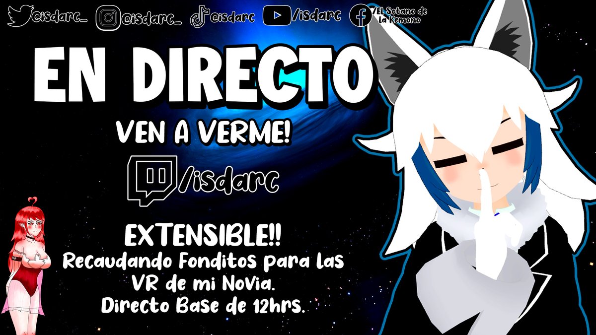 IsDARC_'s tweet photo. 🔵HEMOS INICIADO EL EXTENSIBLE!! VEN Y CAILEEEE OwO/⚫
💙https://t.co/CFA1lqEORO🤍
No olvides de dejar tu LIKE y un RT!!💙
#VTuber #VtuberES #VTuberUprising #twitch #twitchstreamer #twitchstreaming #isdarc #TwitchStreamers https://t.co/IfzT0oDvuH