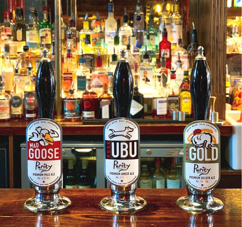 PurityBrewingCo's tweet photo. Imagine walking into a pub and seeing this line-up! In our imperfect world it may seem too good to be true, but there are actually quite a few pubs around that look just like this. Here at Purity we refer to them as the holy grail of pubs. https://t.co/OmJh00Kjy8