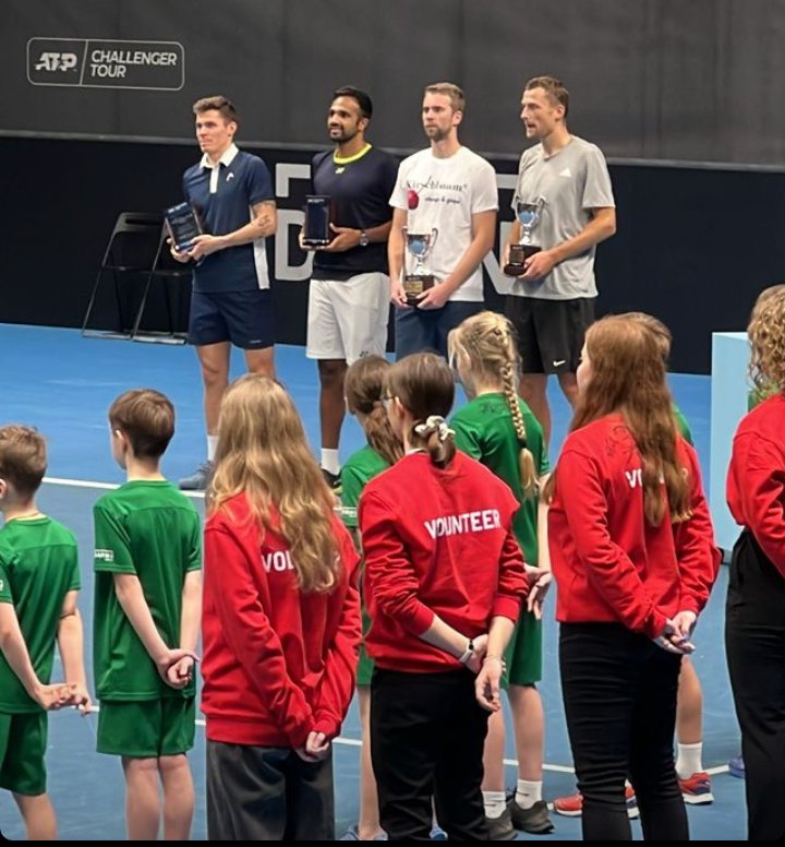 AITA__Tennis's tweet photo. Arjun Kadhe in a partnership with Danier Masur of Germany finished as Doubles runner-up at the ATP Challenger tour, Vitas Gerulaitis Cup in Lithuania...🙌🎾
#ATP_Challenger_100 #Vilnius #Lithuania #Runner_up #Doubles https://t.co/djwaIhFiHp