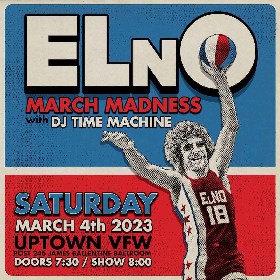 Yo! <a href="/JeffLynnes/">ELnO</a> is back in action &amp; it’s a full-court press <a href="/UptownVFW/">James Ballentine VFW</a>. It's in MARCH &amp; it's gonna be MADNESS!*
Get ready to be posterized cuz nobody takes it to the hole like Jeff Lynne, dunking 100% classic jams in your face! Tix:bit.ly/3RRxZtY
*MADNESS not guaranteed