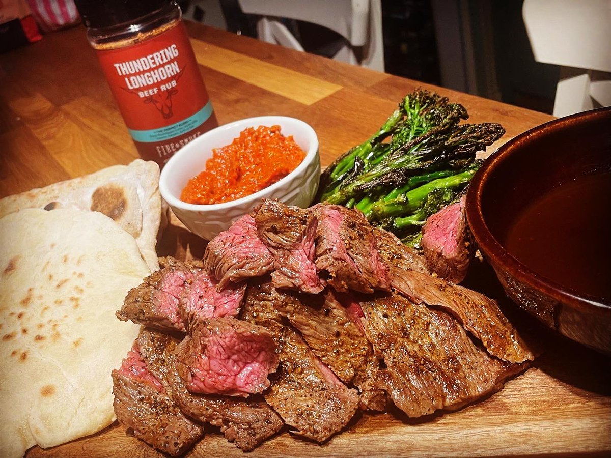 itf22's tweet photo. Enjoying the first day of half term with a Beautiful fire and smoke rubbed steak with homemade flatbreads and spiced rum bbq sauce https://t.co/6whNBSY2Ej