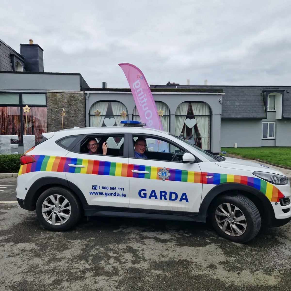 G-Force member Garda Paul Clancy in attendance today at The Outing Festival in Co. Clare, supporting the #ZeroViolenceInitiative #policingwithpride #gardasíochána