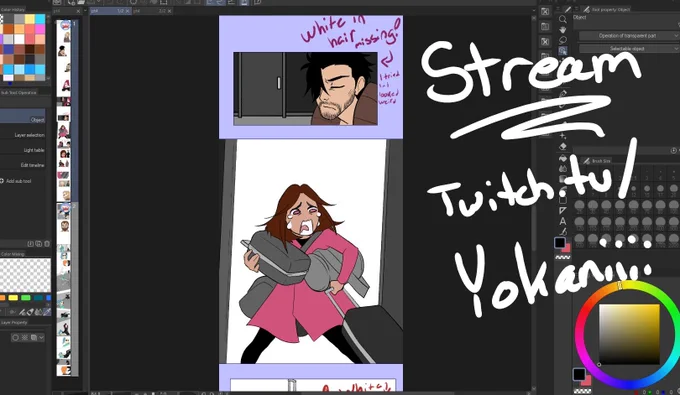 streaming on twitch~ Webcomic / webtoon stuff 