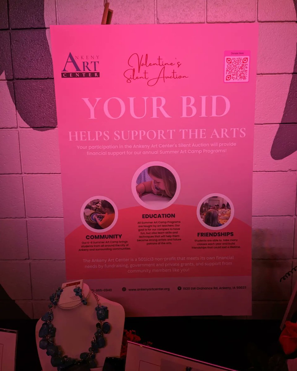 So much fun supporting the <a href="/AnkenyArtCenter/">Ankeny Art Center</a> last night! I loved getting this beautiful flower pot &amp; jewelry in the auction. Bonus: Chris and I made plans with Supervisor Steve Van Oort for one of his famous home-cooked dinners!
#AlwaysBeBuildingCommunity #HD42  #SupportTheArts