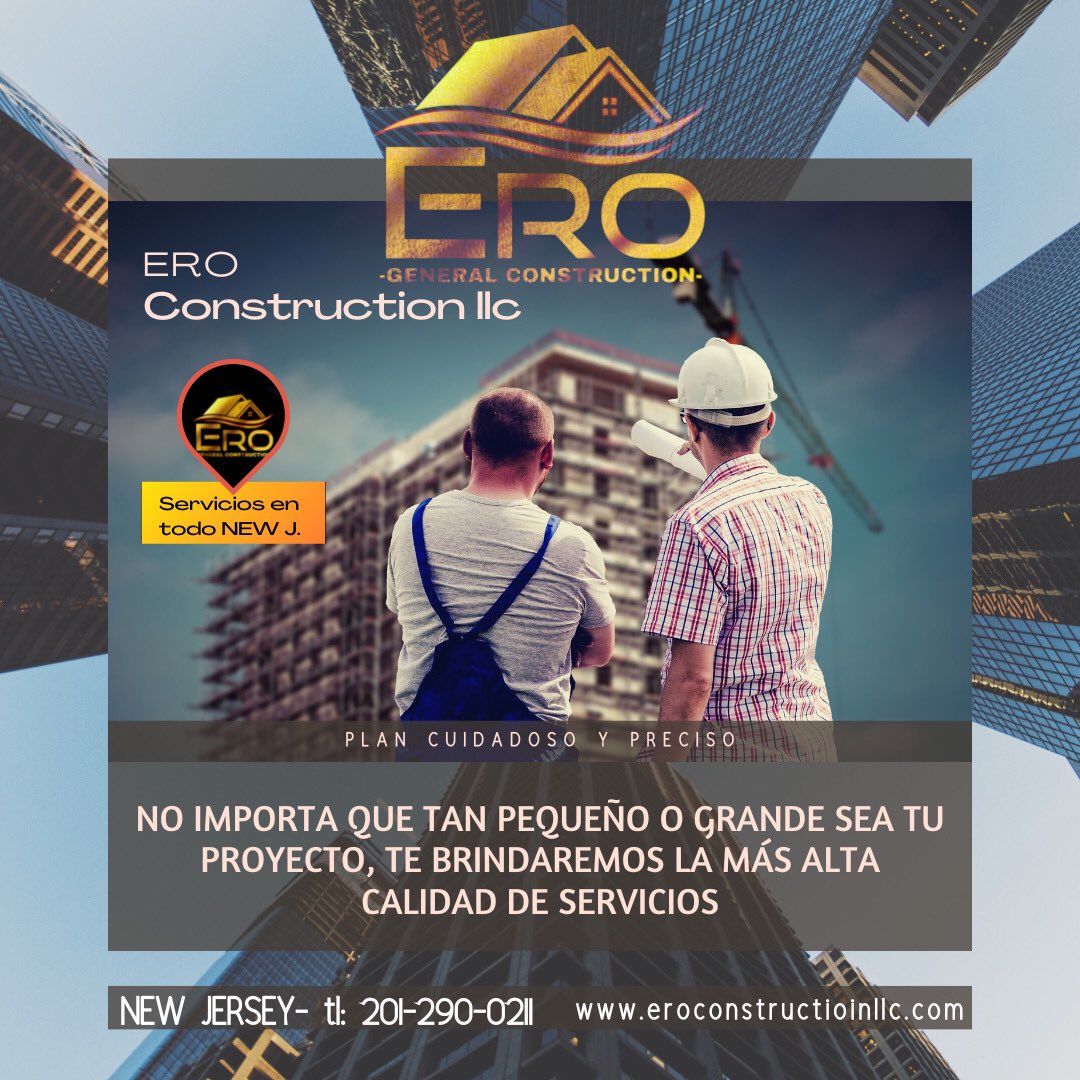 EroConstruction's tweet photo. La calidad que deseas, el servicio que mereces…
@EroConstruction 
#ero_construction
 #Construction 
#contractor 
#Remodeling 
#remodel 
#interiordesign 
#interiordecor 
#NewJersey https://t.co/ClxRS5qBOB