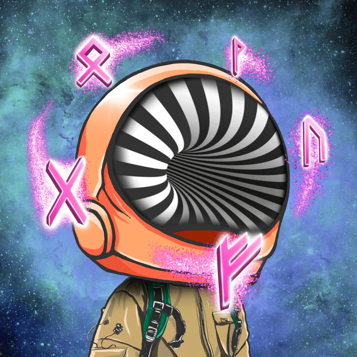 RustedNexus's tweet photo. Just added this dope Optical Vacuum, Pink Rune @VibeNauts to my bag. 🖖💎🚀 #ForeverNaut #ItsAVibe #KeepVibing https://t.co/ebGwu6lFdu