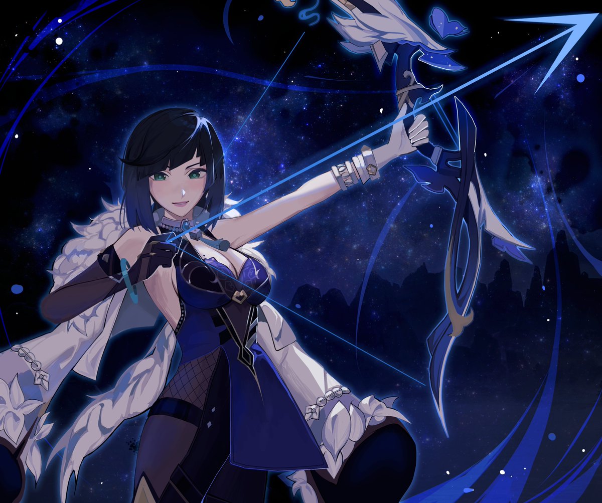 #GenshinImpact  #Yelan #FanArtContest 🎲🏹