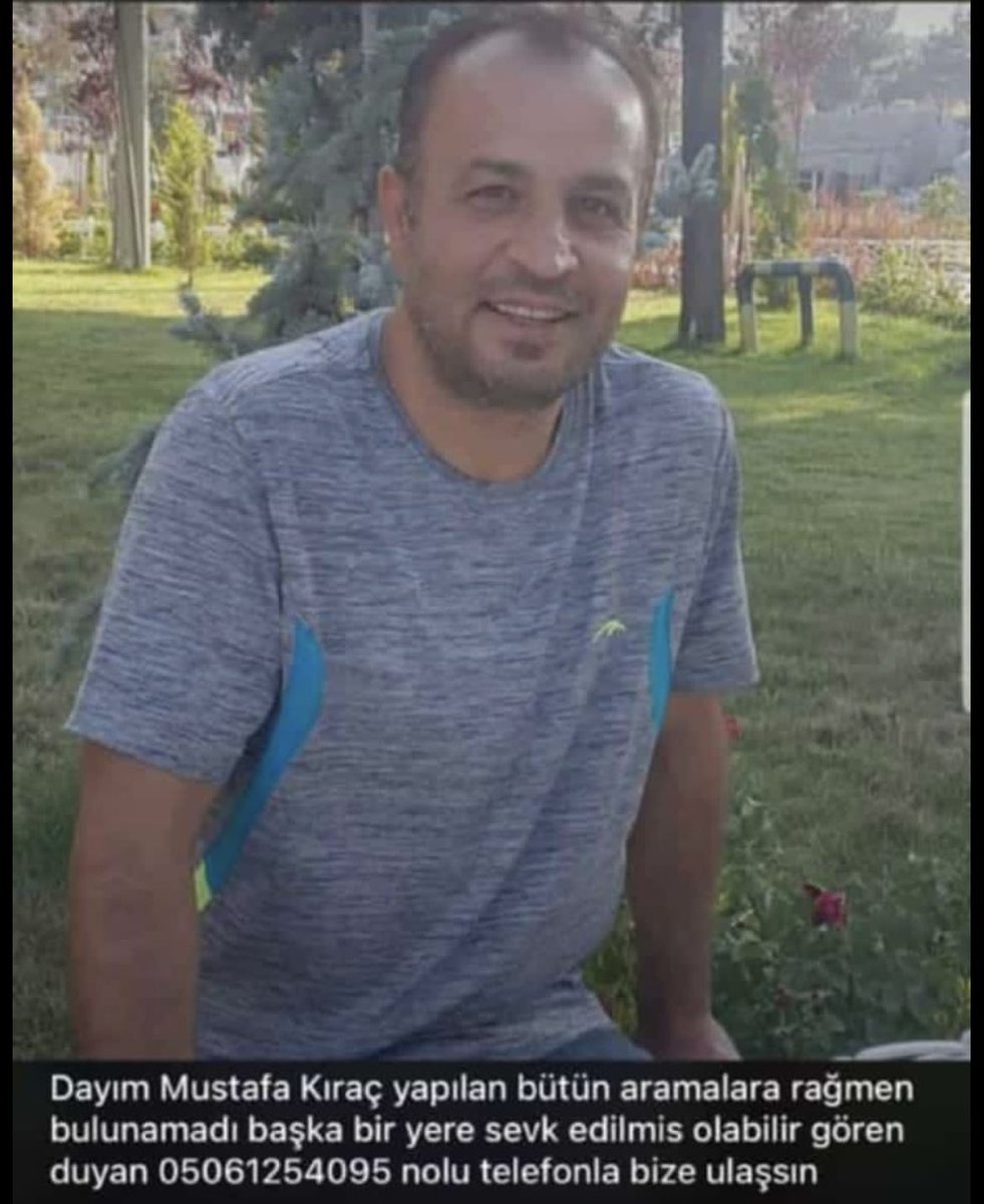 Mustafa Abi’m (Mustafa Kıraç) tüm aramalara rağmen enkazda bulunamadı hastanaye sevk edilmiş olabilir lütfenn yardım edin gören duyan olursa irtibat no :  0545 270 24 16 (kardeşi Murat Kıraç) Adıyaman/merkez <a href="/sinoreyiz/">Şino</a> <a href="/atavratfelipe/">Felipe #26</a> @batu1312han <a href="/BabalaTv/">BaBaLa TV</a> <a href="/PincTivi/">PincTv</a> @alpkilinctr