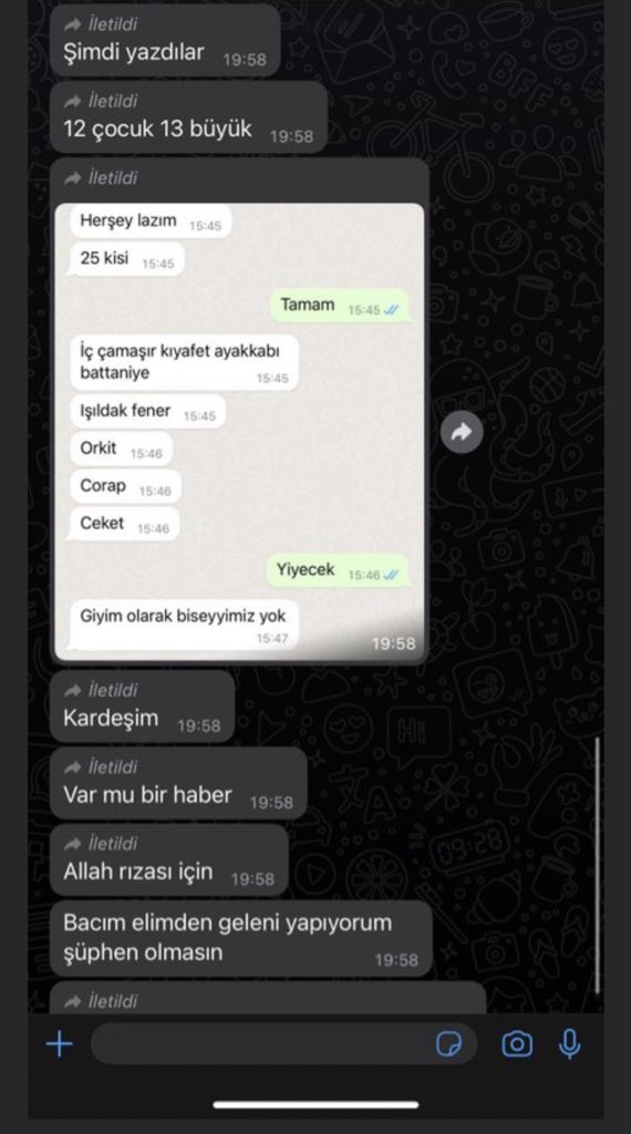 servanbarisakil's tweet photo. #HATAY KARAKSI KÖYÜ GÜNCEL TEYİTLİ KUZENİMİN ARKADAŞI 25 KİŞİ(((10’uÇOCUK))) ÇOCUKLARI VAR SÖYLEDİKLERİ İHTİYAÇLAR GÖRSELDE VAR LÜTFEN BİRİLERİ YARDIM ETSİN İLETİŞİM: 05355223670 #Deprem @HatayBSB @HatayValiligi @AFADBaskanlik @AFADHatay https://t.co/379etfvYKB